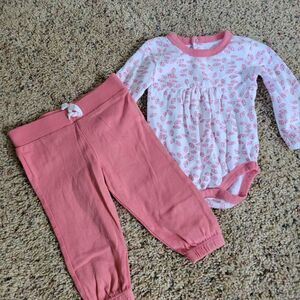Girls 0-3 months Burt's Bees outfit